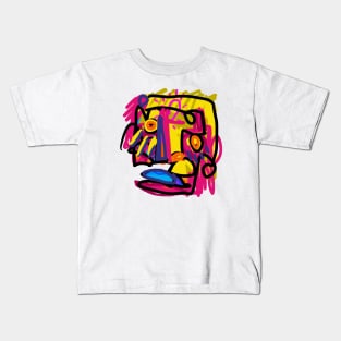 colorful face Kids T-Shirt